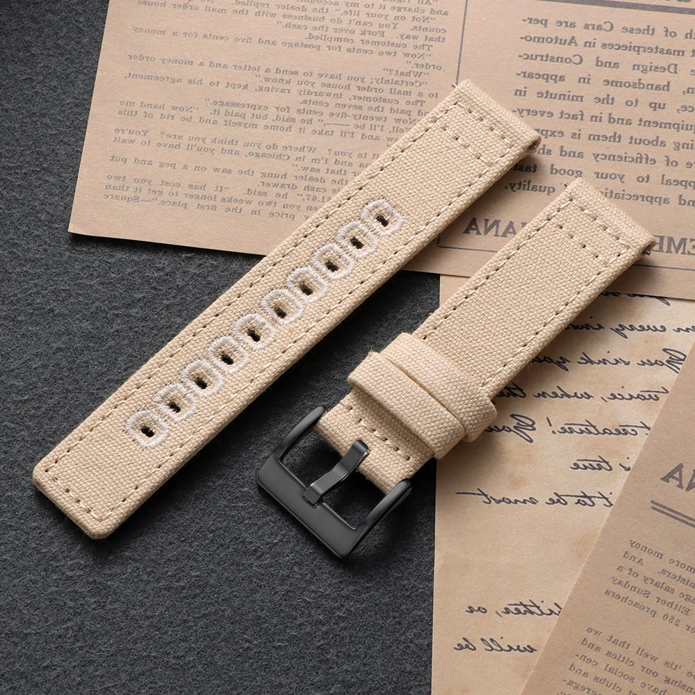 Versatile Quick Release Nylon Canvas Watch Strap
