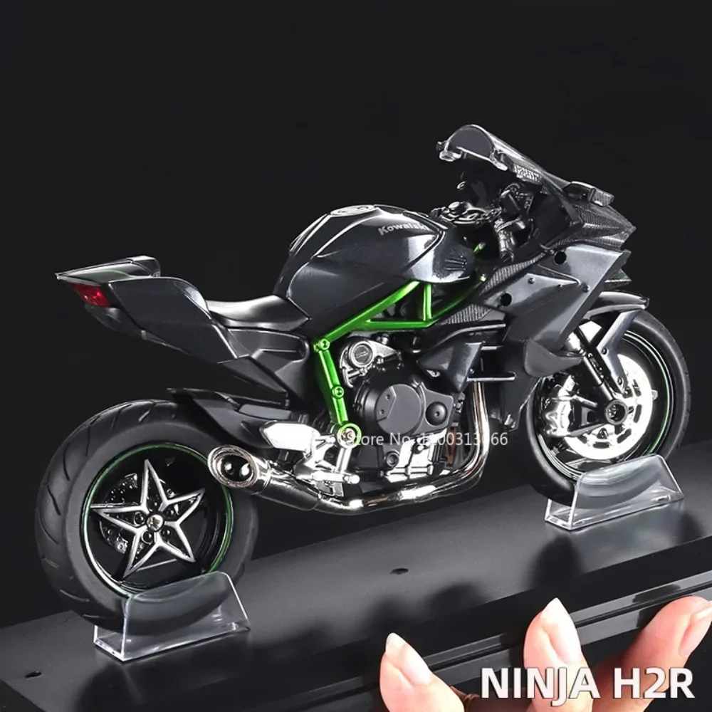 

Масштаб 1:12, модель мотоцикла ниндзя H2R, игрушка, металлическая литая игрушка, модель со звуком, внедорожник, игрушки для мальчиков, коллекция подарков