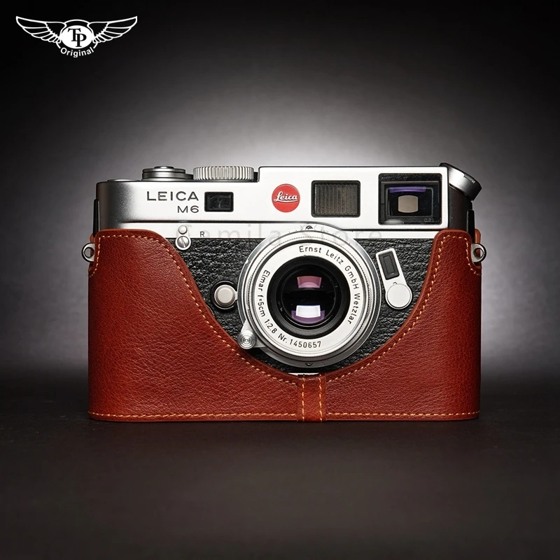Custodia Per Fotocamera In Vera Pelle Fatta A Mano Mezza Borsa Per Il Corpo Copertura Inferiore Per Leica M6 M4 M3 M2 M1 Mp Ma Scatola Per Fotocamera 