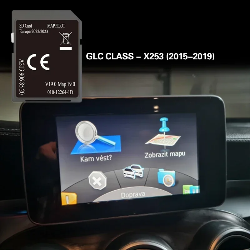 A213 V19 для GLC CLASS - X253 2015-2019 32 Гб 2022 2023 Новая Обновленная навигационная карта SD