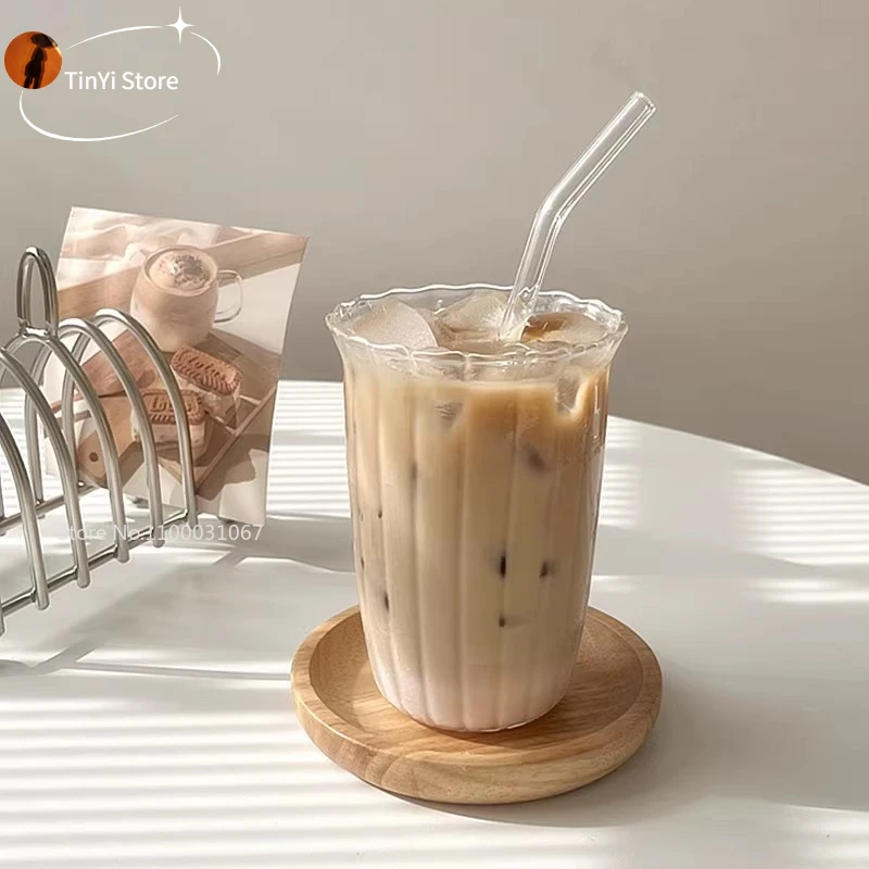 Heat Resistant Transparent Glass Coffee Mug Breakfast Mug Latte Cup Milk Water Cocktail Cup Beer Drinking Glasses glass cup