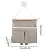 Hanging Storage Bag 3 Pocket One-layer Hanging Organizer for Dorm Living Room Bathroom Home Fabric Wall Closet Organizer 6