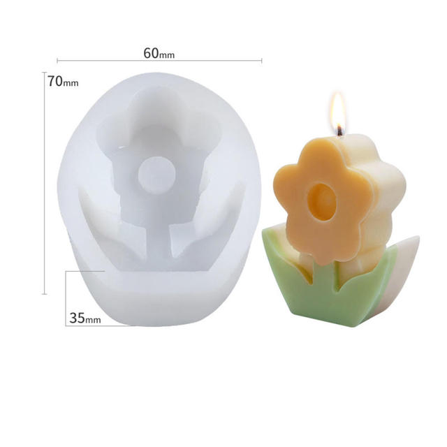 Love Heart  Silicone Candle Mold Heart-shaped Candle Making Chocolate Soap Resin Mold Scented Handmade Cube Aroma Wax Mold