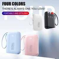 Batterie externe 15000mAh ou 30000mAh avec câble, lumière LED, affichage de la batterie, charge rapide PD 20W-22.5W, batterie externe universelle pour smartphone 2