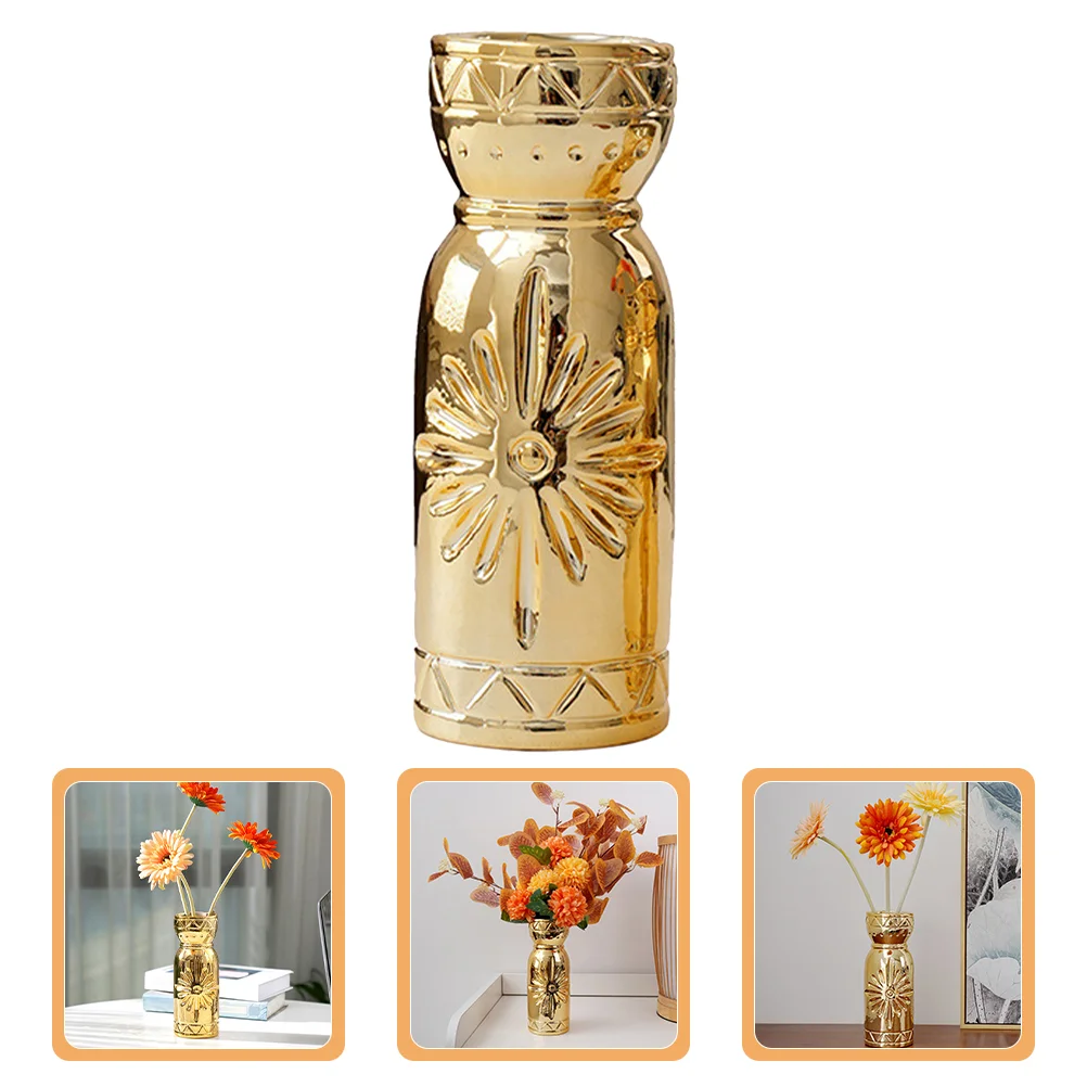 

European Style Sunflower Vase Decor Table Decorate Ceramic Arrangement Vases Ceramics Desktop Ornaments Arranging