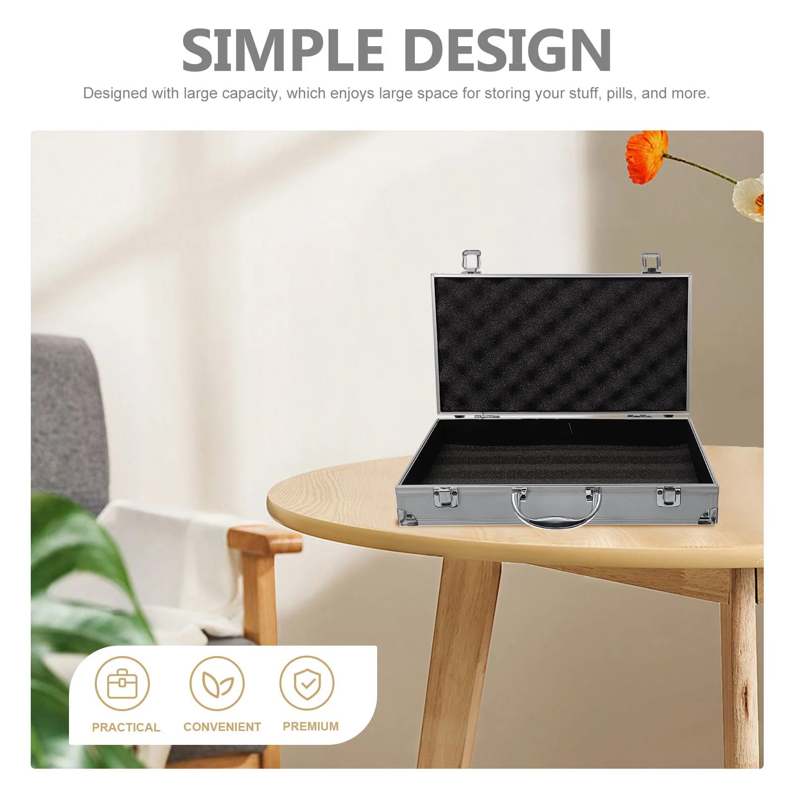 Password Tool Box Aluminum Alloy Toolbox Medicine Box Cryptographic Instrument Storage Box Travel Luggage Organizer Suitcase