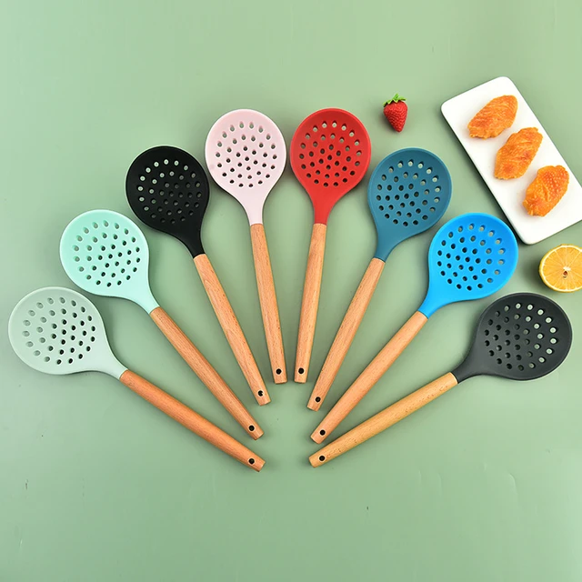 Skimmer Slotted Spoon Kitchen Strainer Ladle for Frying French Fries  Kitchen - AliExpress