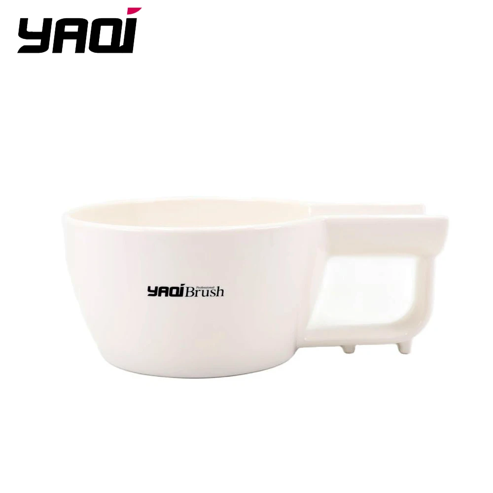 

YAQI High Quality White Color Plastic Shaving Bowl For Men Shaving Brush