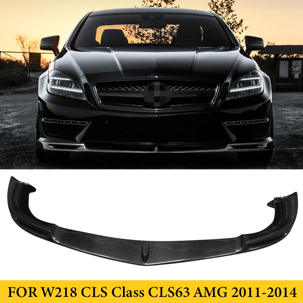 

Передний бампер из углеродного волокна для Mercedes-Benz CLS Class W218 CLS63 AMG 2011-2014, спойлер для губ, Стайлинг автомобиля