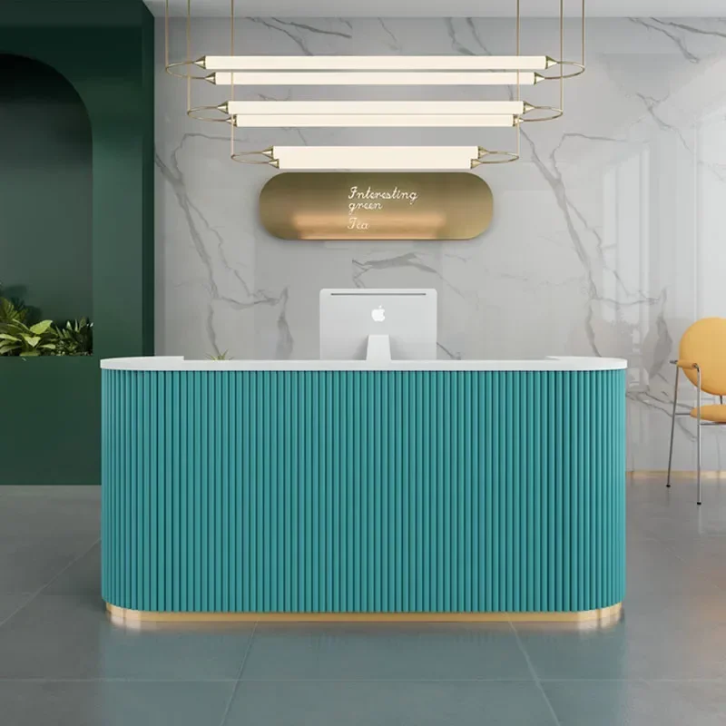 Modern Retail Shop Reception Desk Supermarket Beauty Office Hotel Counter Reception Desk Spa Theke Rezeption Front Furniture HDH