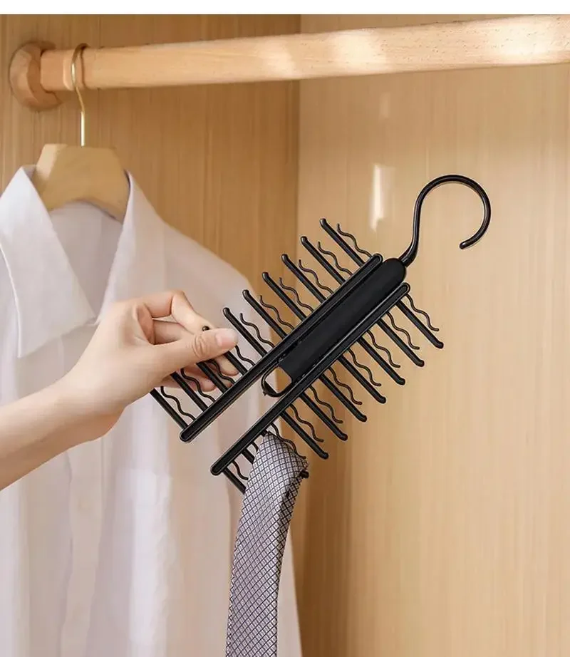 Large Cap Tie Storage Hange Capacity Bow Clip Scarf Belt Hanging RackTie Belt Display Holder Wardrobe Household High Capacity_voghion.com