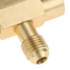 R-1234YF AC Refrigerant Can Bottle Tap Opener Valve Tool 1/4 Male+ 1/2" ACME LH Female direct Fit for R12 R22 manifold 4