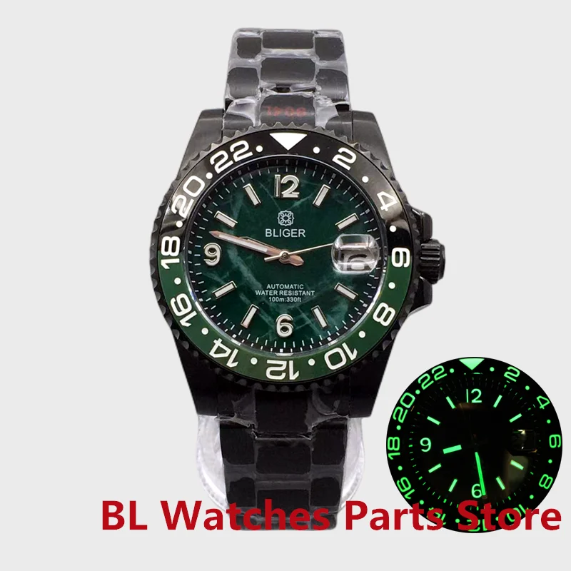 

BLIGER New 40mm NH35 Movement Full Luminous Unidirectional Bezel Men Automatic Mechanical Watch Sapphire 10Bar