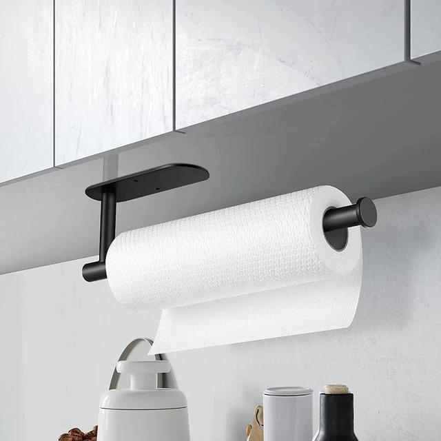 Porte-papier hygiénique adhésif en acier inoxydable, support mural pour rouleau de cuisine, porte-serviettes, distributeur de serviettes, support absorbant, cintre pour mouchoirs 2
