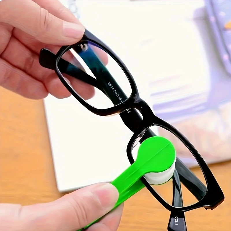 3팩 다기능 휴대용 렌즈 청소 천 - 인체공학적 손잡이가 있는 흠집 방지 안경 및 카메라 렌즈 클리너