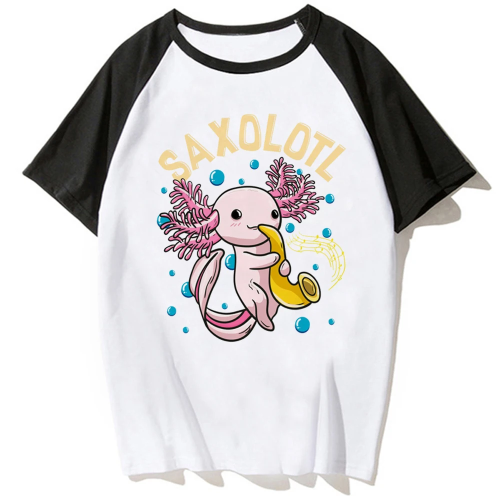 

Axolotl Tee women harajuku Japanese funny t shirt female manga graphic clothes