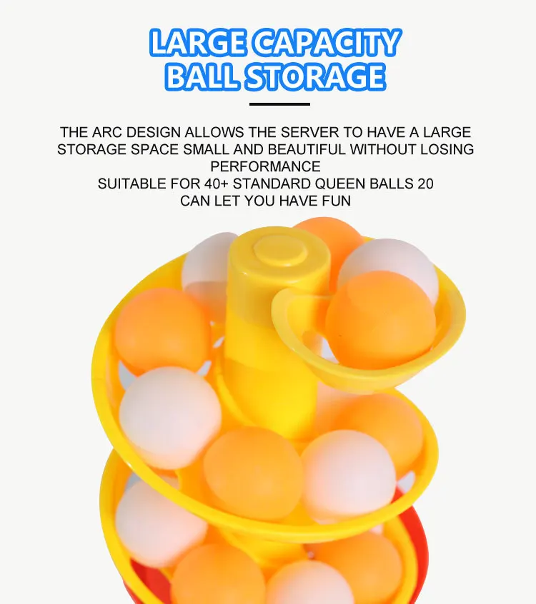 Description Picture 6 of item16 Balls High Quality Portable Table Tennis Ball Pitcher Dual Power Remote Ping Pong Ball Robot Pitching Machine For Trainers