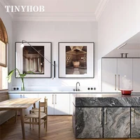 มือจับแบบแท่งยาว ทำจากทองเหลืองขัดเงาแบบนอร์ดิก สีทอง สำหรับลิ้นชัก ตู้ครัว และเฟอร์นิเจอร์ 5