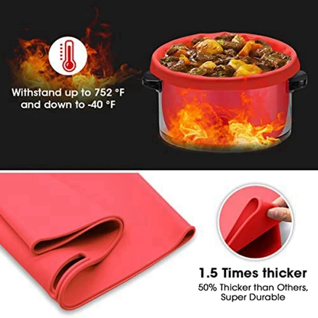 Spare Parts Slow Cooker Liners Reusable Crock Pot Divider, Safe Silicone Cooking  Bags Fit 7-8 Quarts Oval Or Round Pot 2 Pack - AliExpress