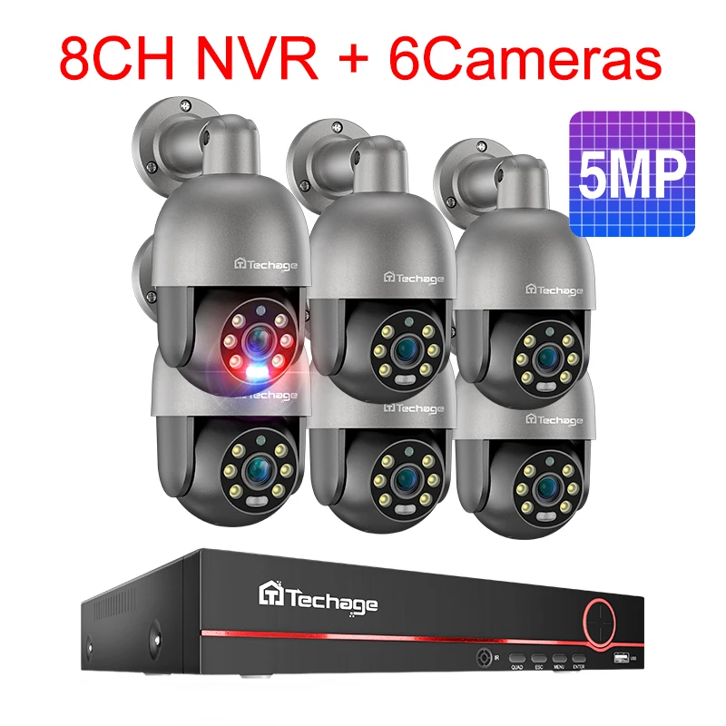 8CH 6 PTZ Camera