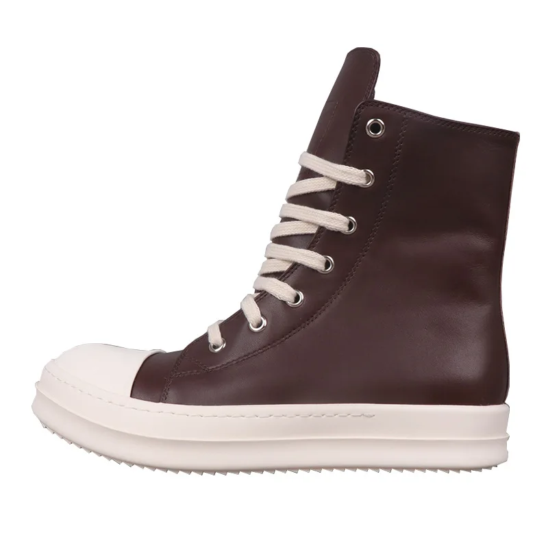 Rmk-Owews-High-Street-Style-Men-s-Leather-Sneaker-Brown-Ankle-Boots ...