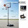 Basketball Stand with Wheels, 83x55cm Back Panel, Mobile Basketball Hoop with Stand, Adjustable Hoop Height 156 To 210 Cm, Basketball System, for Outdoor Use