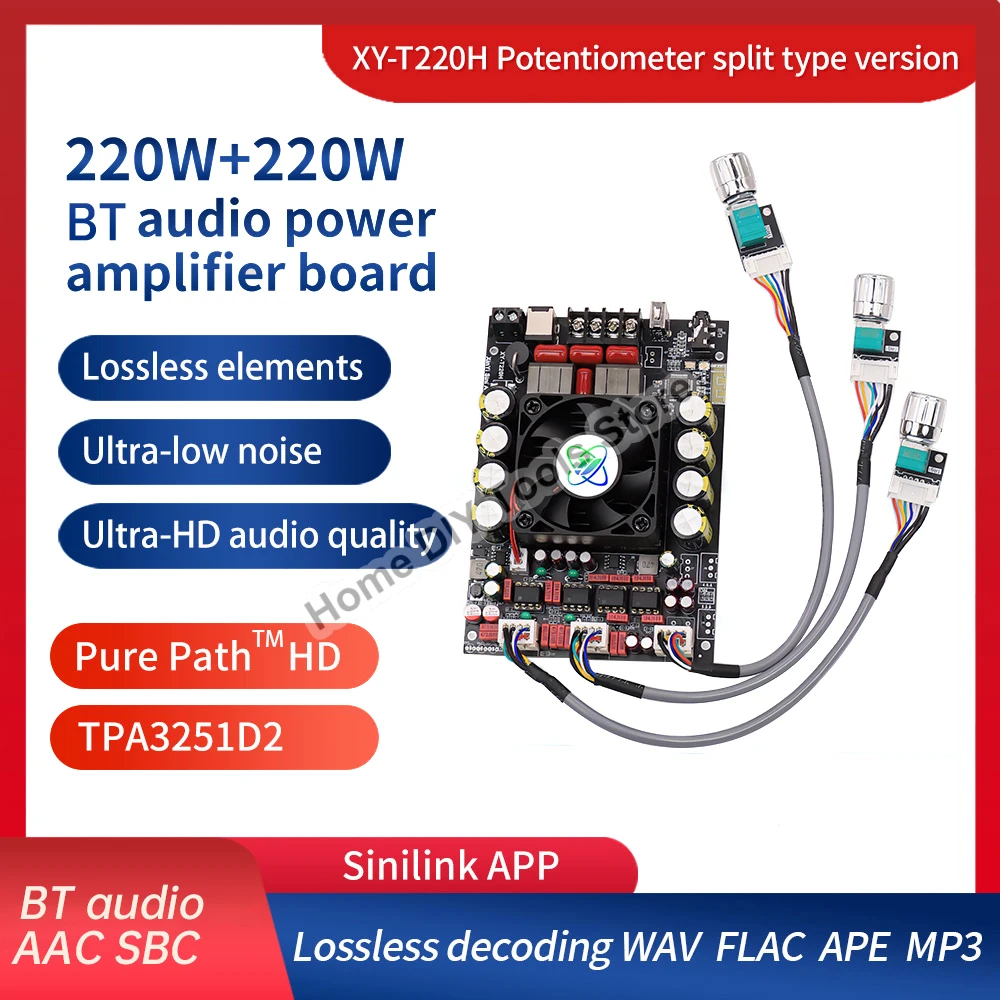 XY-T220H 2.0 channel TPA3251 Bluetooth 5.2 Digital Stereo Audio