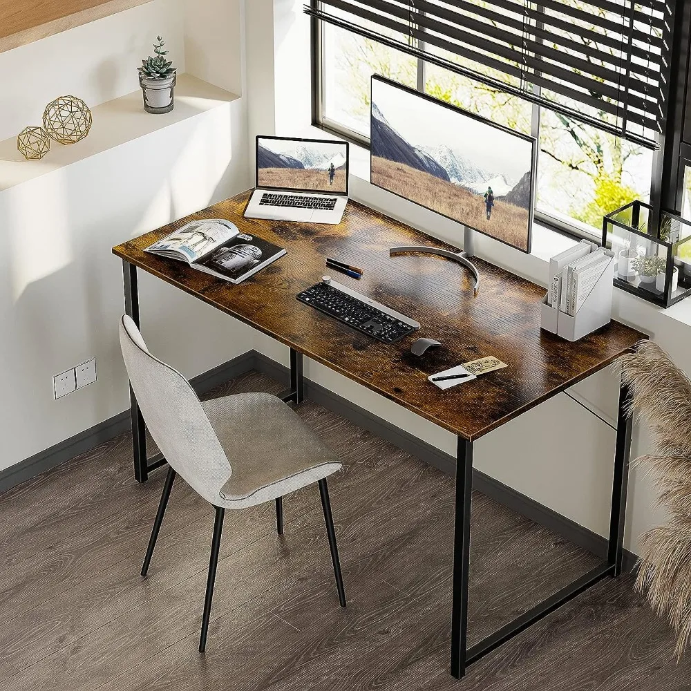 Computer Desk 48 Inch Home Office Desk Writing Desks Work Table Small Space  Desk Study Table Modern Simple Style Student Desk PC Workstation with