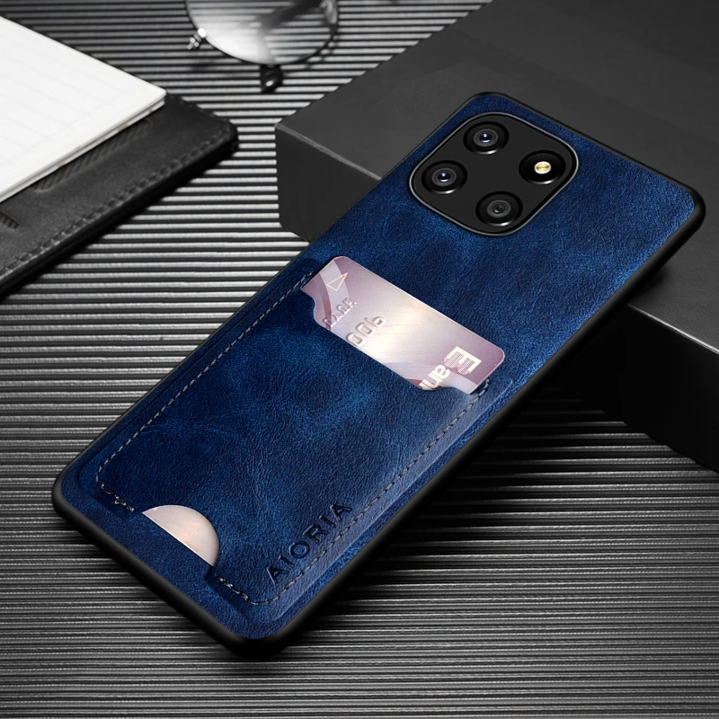 Honor X8 X6 4G 5G 카드홀더 지갑 뒷면 PU 가죽 휴대폰 커버 케이스, Honor x8 4g 5g 케이스