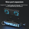 PD3.0 SD/TF RJ45 Detachable Fan steamdeck ROG switch gaming docking station docking stand with M2 hard drive enclosure 4K/60Hz 3