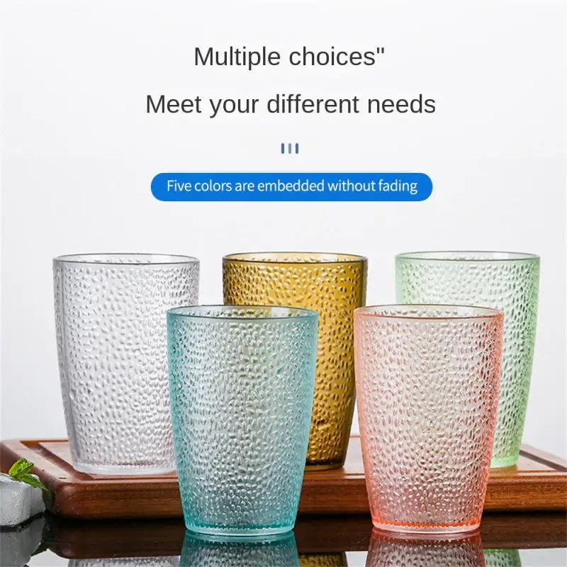 Acrylic Drinking Glasses Set Reusable Drink Tumblers Unbreakable Reusable Plastic Cups 270ML Dishwasher Safe tumbler cup