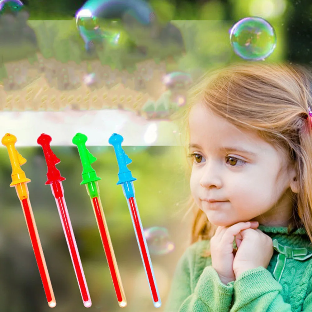4 Pcs Toy Bubble Maker Stick Kids Toys Outdoor Playing Wands Blowing Bubbles Fencing Party Favors Child Sword Bubble Stick 3