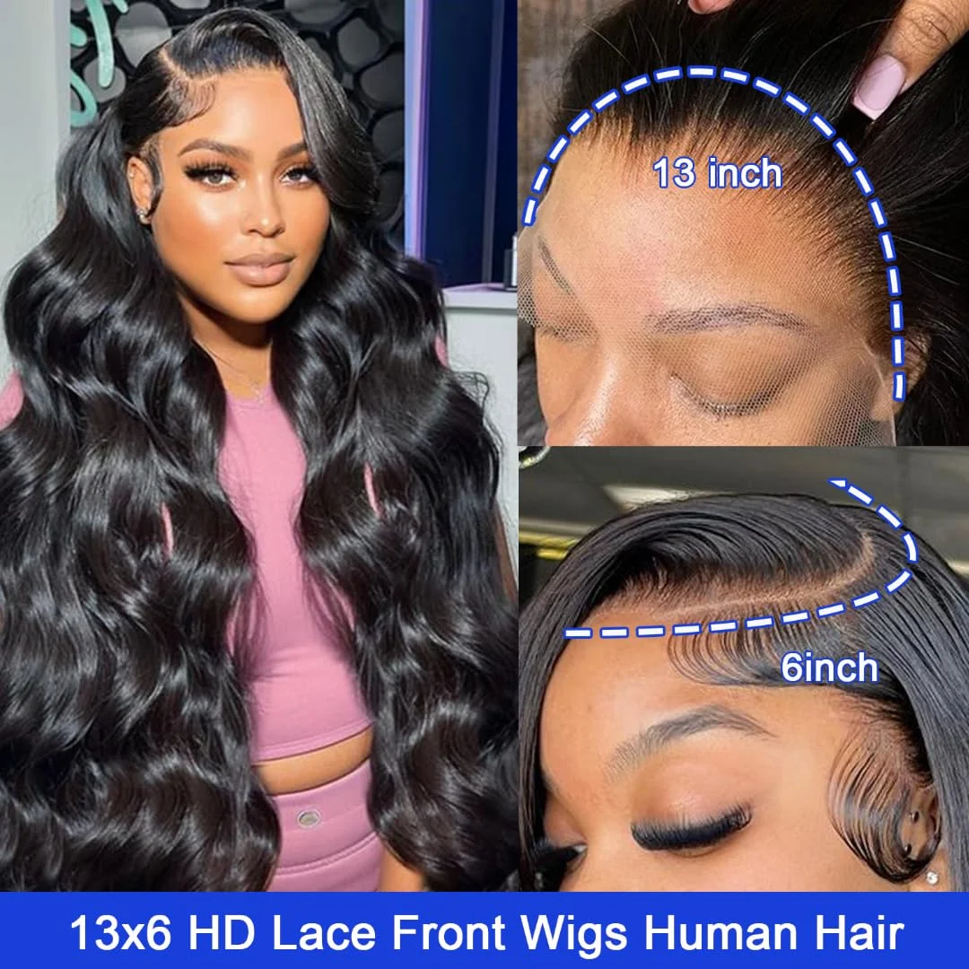 220% 300% Hd Lace Wig 13x6 Human Hair 13X4 Body Wave Lace Front Wigs for Women 30 40 Inch Brazilian Frontal Wigs Preplucked human hair wig lace front wigs