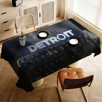 Hit Game D-Detroit Diventa Umano Tovaglia Tè Tavolino Panno Panno Impermeabile Stufa Da Parete Rack Rettangolare Matrimonio 1