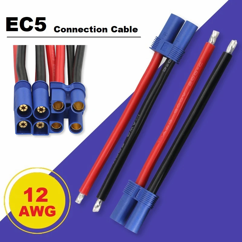 EC5 Kabel 12Awg 10CM Kabelbaum Stecker EC5 Schweißdraht Männlich Ende Weiblich Shell Großhandel EC5 Integrierte Schweißdraht Buchse