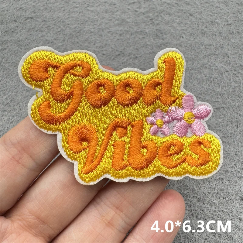 Bohemian Inspirational Quotes Stickerei Patch DIY Kleidung Tasche Dekoration Patch Aufkleber Positive Energie Stickerei Aufkleber – Detail 6