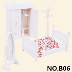Woodland Animal Dollhouse Furniture Set: Miniature Bedroom, Kitchen, and Bathroom Accessories (GRAY)