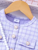 Robe douce et élégante pour filles, robe en maille étoile à manches courtes à la mode avec petit sac inclus 3