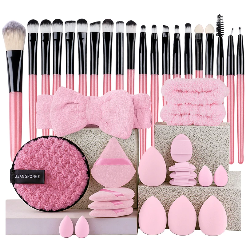 40-Piece Professional Makeup Brush Set - Soft, Fluffy Brushes for Eyeshadow, Foundation, Blush, Eyeliner, and Face