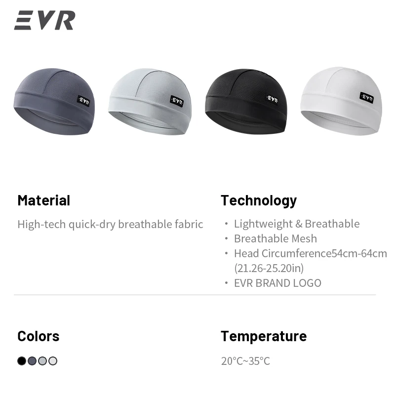 EVR 자전거 라이딩 캡 여름 항균 통기성 속건성 로드 바이크 땀 흡수 캡 사이클링 후드 라이닝 캡