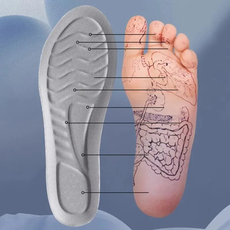 PU Insole Super Soft, Long Standing Arch Support, Thickened Shock Absorption, Sports, Men'S And Women'S Running, Casual Insole
