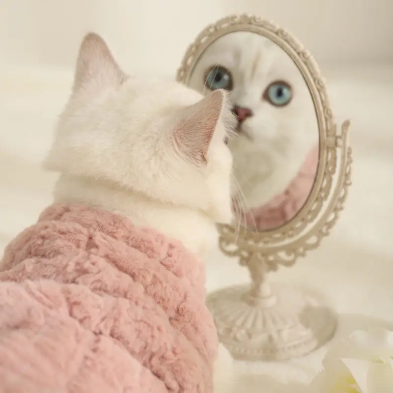 애완견 토끼털 코트 강아지 옷 겨울 따뜻한 플러시 조끼 곰돌이 작은 강아지 조끼 강아지 옷 강아지 재킷