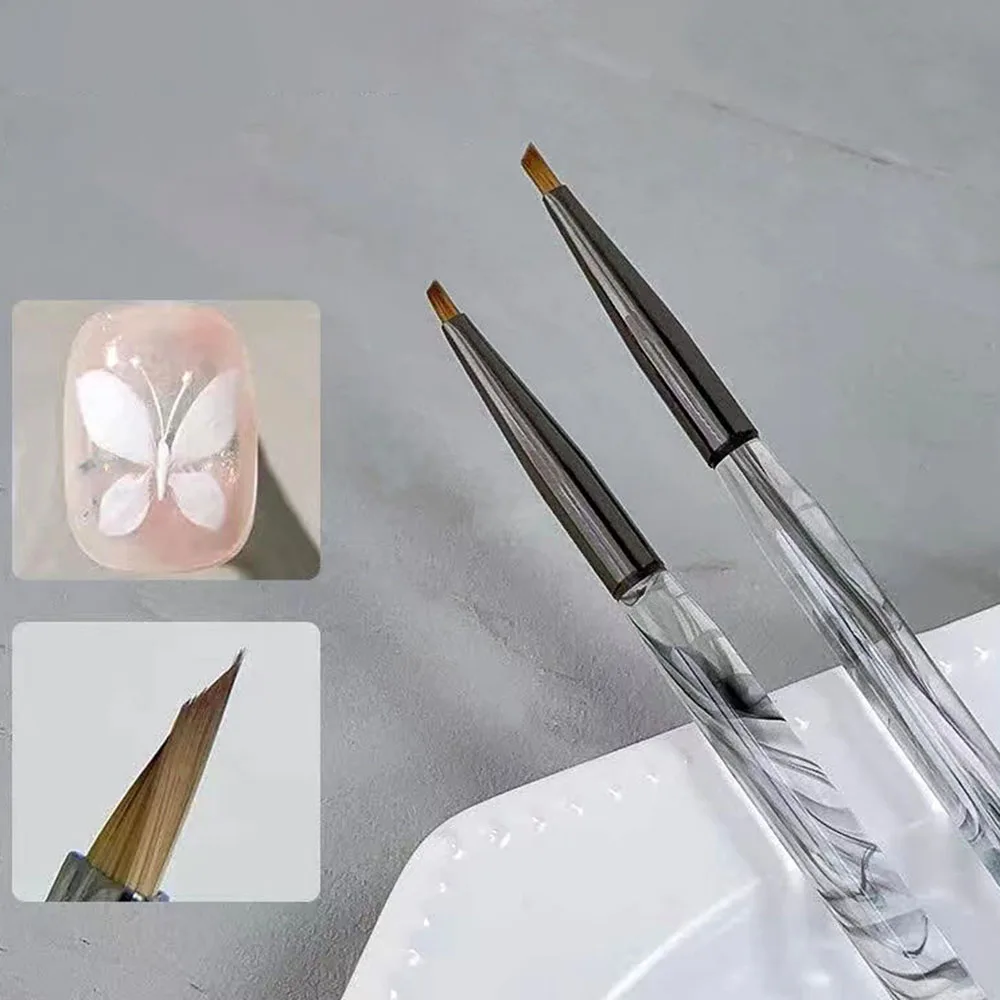 1Pc Nail Art Brushes Japanese Painting Pen Petal Butterfly Nail Art Design Pen Painting Tools Liner Gel Polish Drawing Brush 4