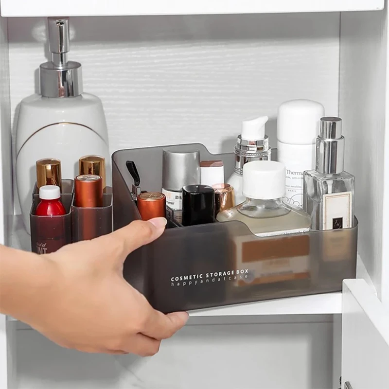 1-Cosmetic Storage Box Skincare Cosmetic Organizer For Bathroom Makeup Brush Holder Makeup Organizer 4