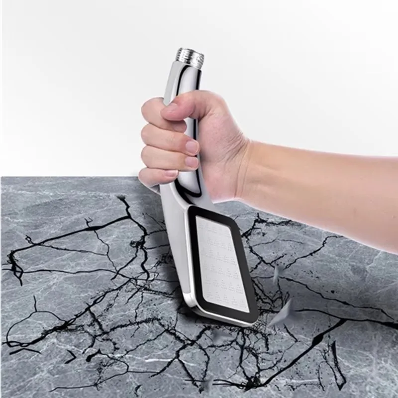 300 Holes Pressurized Showerhead Hand Hold Square Shower Head Water Saving Rainfall Spray Nozzle Bathroom Accessories