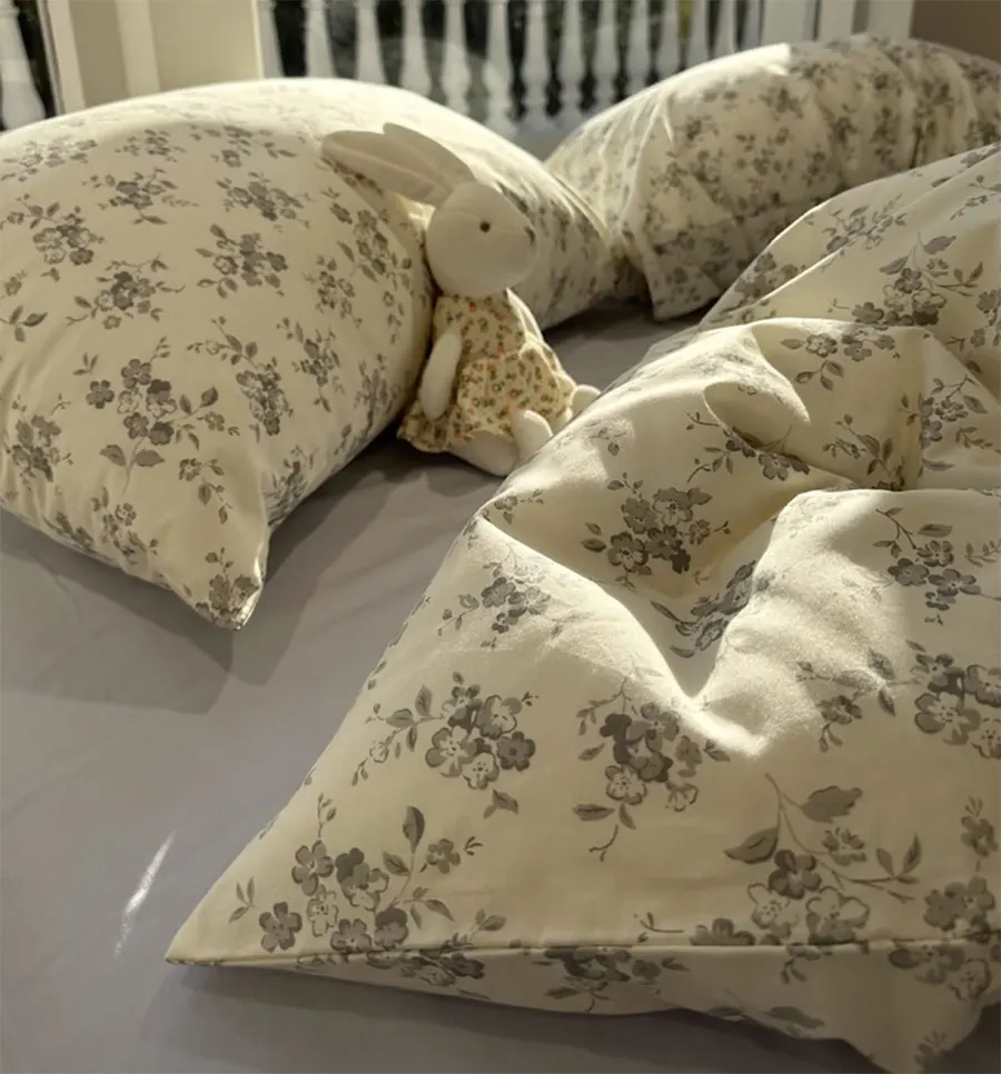 

Elegant romantic pastoral floral bedding set,twin full queen king flower cotton home textile bed sheet pillow case quilt cover