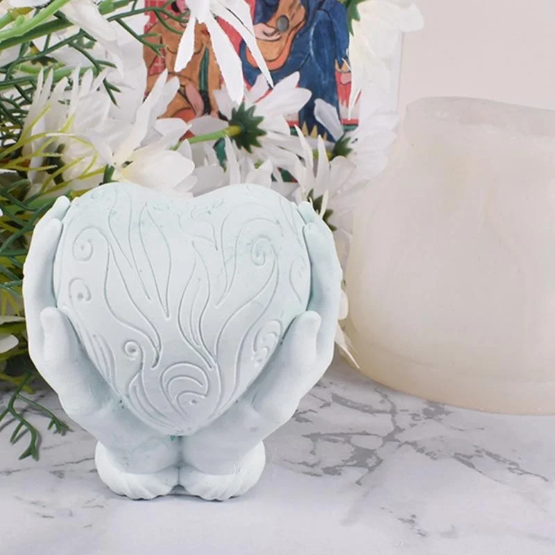 Heart-Shaped Candle Mould Heart-to-Heart Heart Aromatherapy Silicone Mold  Doppel Herz Soap Plaster Decoration Cake Mold 8346 - AliExpress