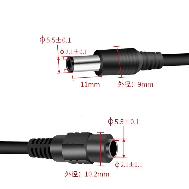 5.5x 2.1mm DC Power Splitter Cable 1 to 2/3/4/5/6/8 Way 5V 12V 24V for LED Strip Lights CCTV Camera
