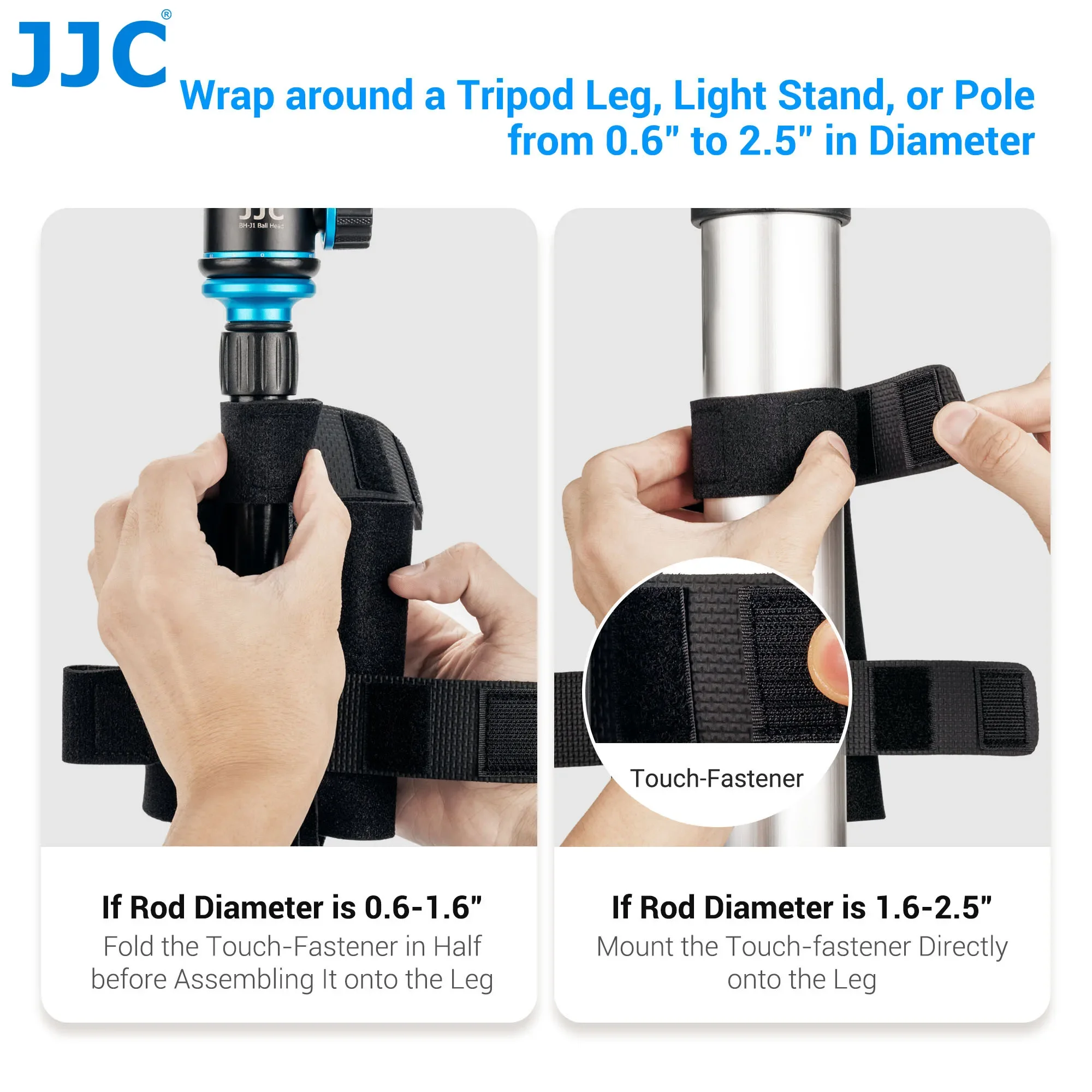 JJC Tripod Legs Mounting Strap Universal Equipment Mounting Strap Bag for Tripod Light Stand Photography Ladder Pole Beam etc. phone tripod mini tripod camera tripod projector tripod stand flexible phone tripod metal mini tripod stand camera mount phone tripod mount photography tripod camera tripod mount
