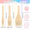 3pcs Flat Hake Paint Brushes Artist Painting Brushes Sheep Hair Bristles Wash Brush for Watercolor Wash Ceramic Pottery Painting 2